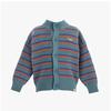 Tiny Cotton Aw24 276 P13  Stripes Mockneck Cardigan  Striped Kids Cardigan