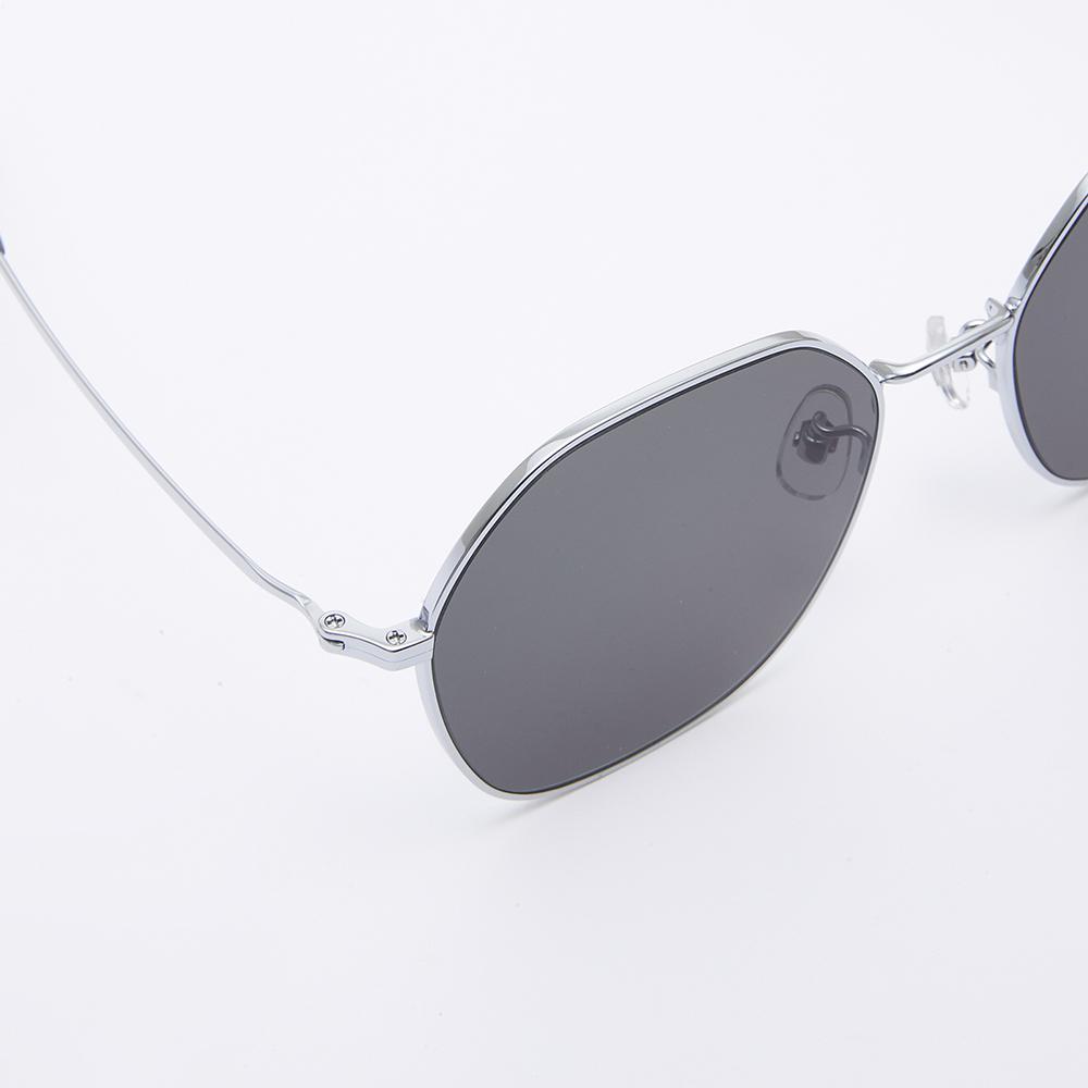 Alloaiweeo [Air Titanium] Al2503 1111G Air Titanium Hexagon Silver Sunglasses