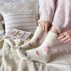 Winter Australian Velvet Cute Cartoon Pink Plush Thickened Fleece Warm Home Tube Socks Floor Socks Sleeping Socks