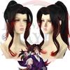 High-temperature Fiber Black Red Gradient Wig Perfect For Anime And Cosplay Fans