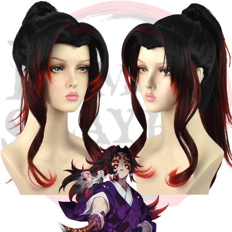High-temperature Fiber Black Red Gradient Wig Perfect For Anime And Cosplay Fans