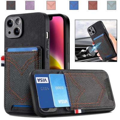 Gilt für Apple 15 Pro Handyhülle All-inclusive Leder Anti-Drop-Karte iPhone14 Pro Max Schutzhülle