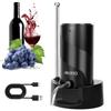 AIKARO - Aerator Electric pentru Vin cu Pâlnie Reîncărcabil Electronic Automat Decantor cu Bază