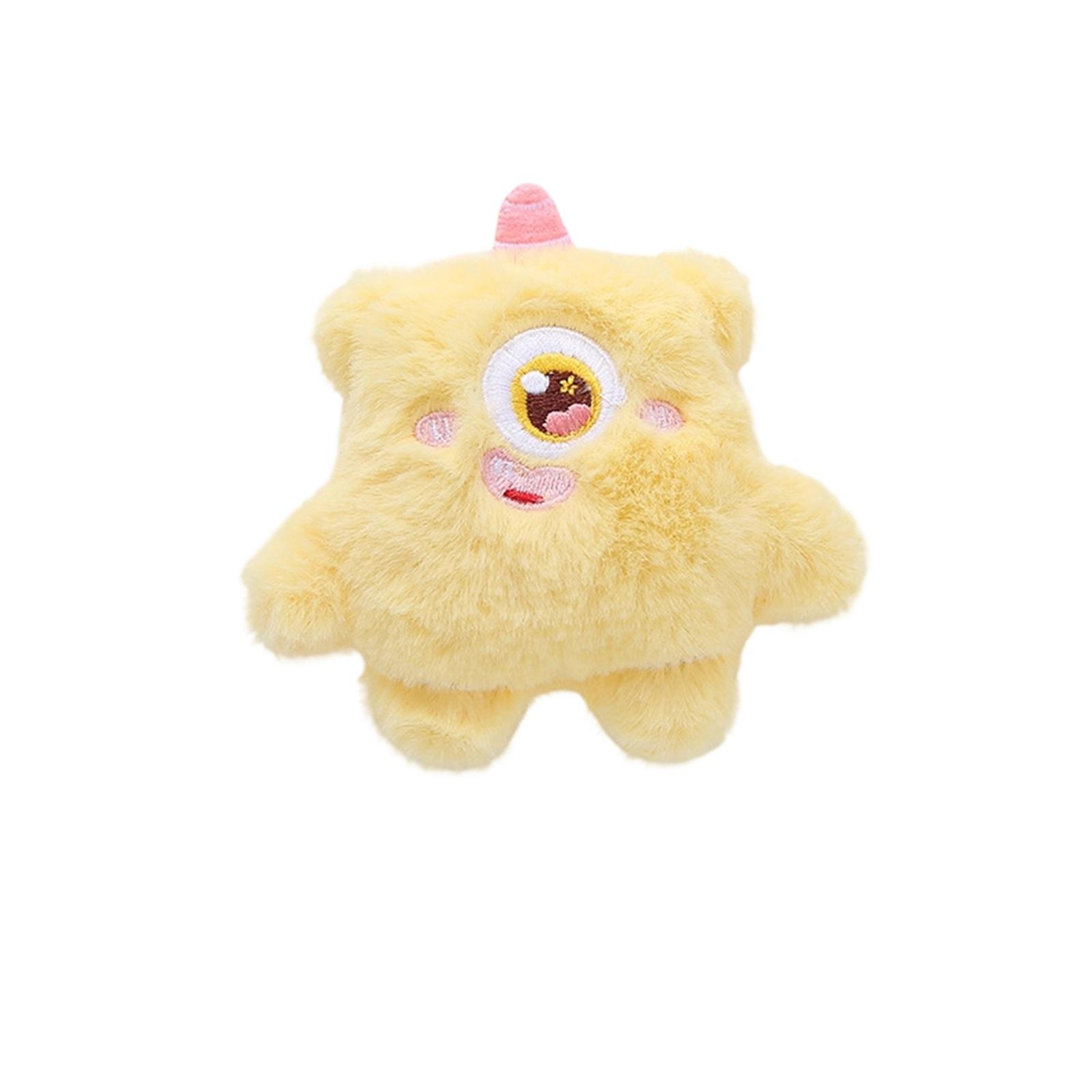 

Cute Plush Chew Toy For Pet, Soft Squeaky Cartoon Character Toy, Fun Companion For Indoor Play One Size жовтий