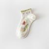 Women's Spring and Summer White Japanese-Style Cartoon Tulip Short Socks.