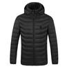 Men's Multi-Zone Hooded Electric Heated Cotton Coat with Long Sleeves