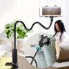 Mobile Phone Lazy Person Stand Bedside TV Live Broadcast Tablet Computer Double Clamp Spiral Base Desktop Phone Stand