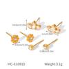Luxury Light Luxury Earrings Set Versatile Zircon Studs And Pearl Flower Dangle Earrings