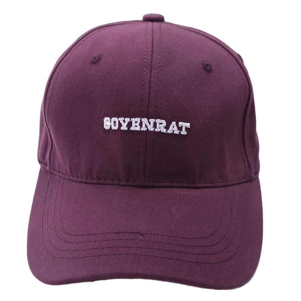 Хлопковая Бейсболка Оверсайз Стирка Разрешена Регулируемая Винтажная Кепка с Козырьком Утиный Клюв Корейский Стиль Буквы Кепка для Большой Головы Унисекс фиолетовый