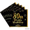 Black Gold First Birthday Theme Paper Napkins for Parties