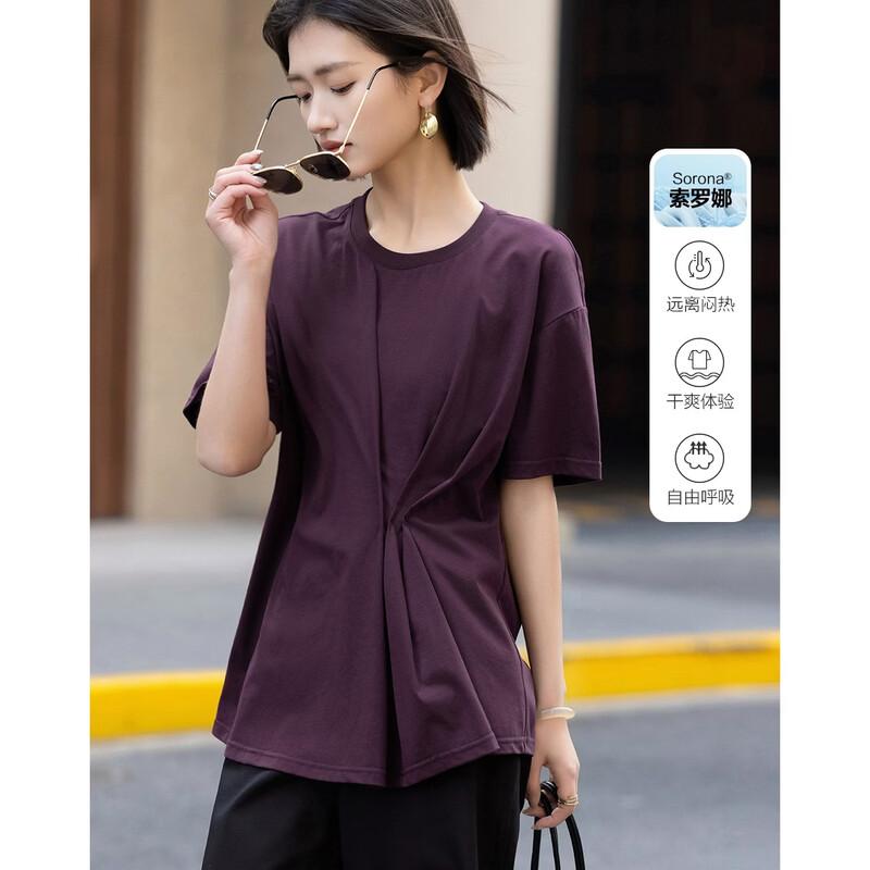 

DEMANA Women s Pleated Twist T-Shirt XL