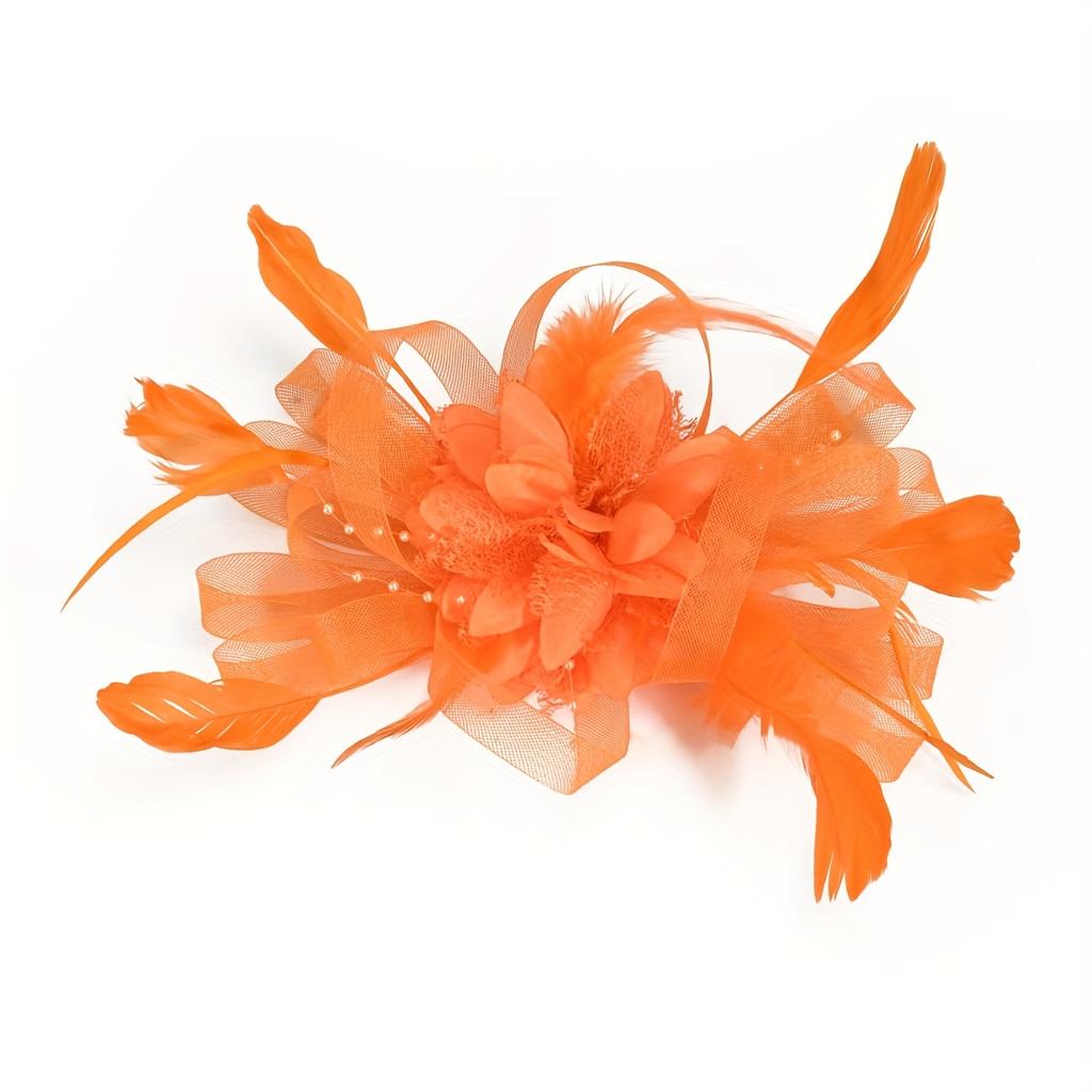 1pc Elegant Mesh Flower Fascinator Hat with Pink Floral Accents and Tulle Detail - Vintage-Inspired Hair Accessory for Parties, Tea Parties