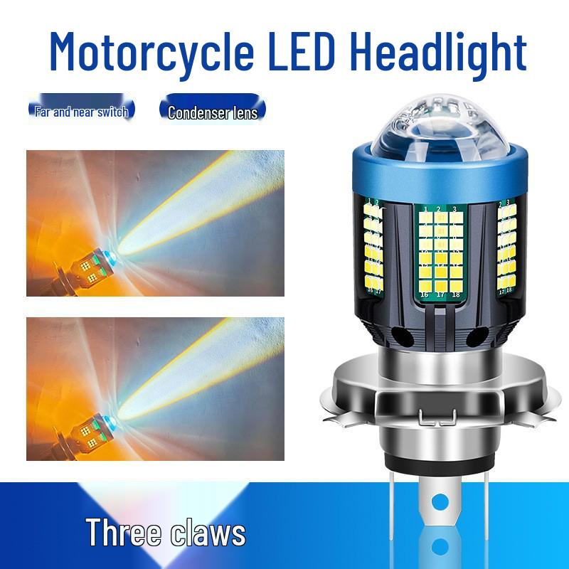 Universelle LED-Motorrad-Scheinwerferlampe, Super Hell 12V-80V, Fernlicht/Abblendlicht, Zweipolig/Dreipolig H4 Modifikation