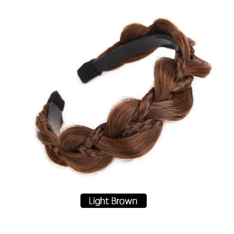 Synthetic headband, charming women's braided headband, adjustable, synthetic wig, used for daily life, music festivals, celebrat