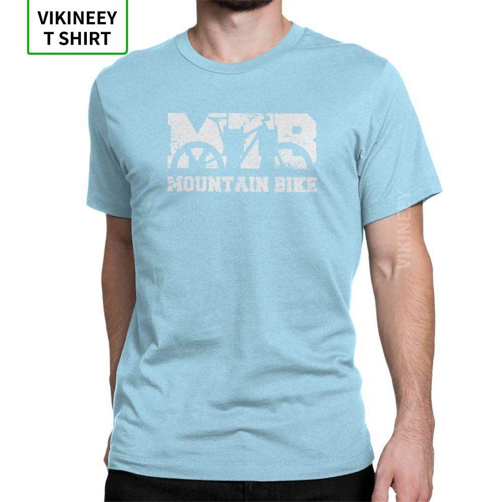 Mountain Bike Vintage MTB TShirts Distressed Design T Shirt Man Wholesale Clothes Novelty Crew Neck Purified Cotton Tees
