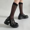 Fashion Punk Dark JK Uniform Mary Janes Shoes Thick Heel Women's Shoes Rock Chick Short Height Increase Platform Casual Shoes for Ladies