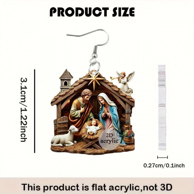 

New Year Acrylic Ornament Earrings