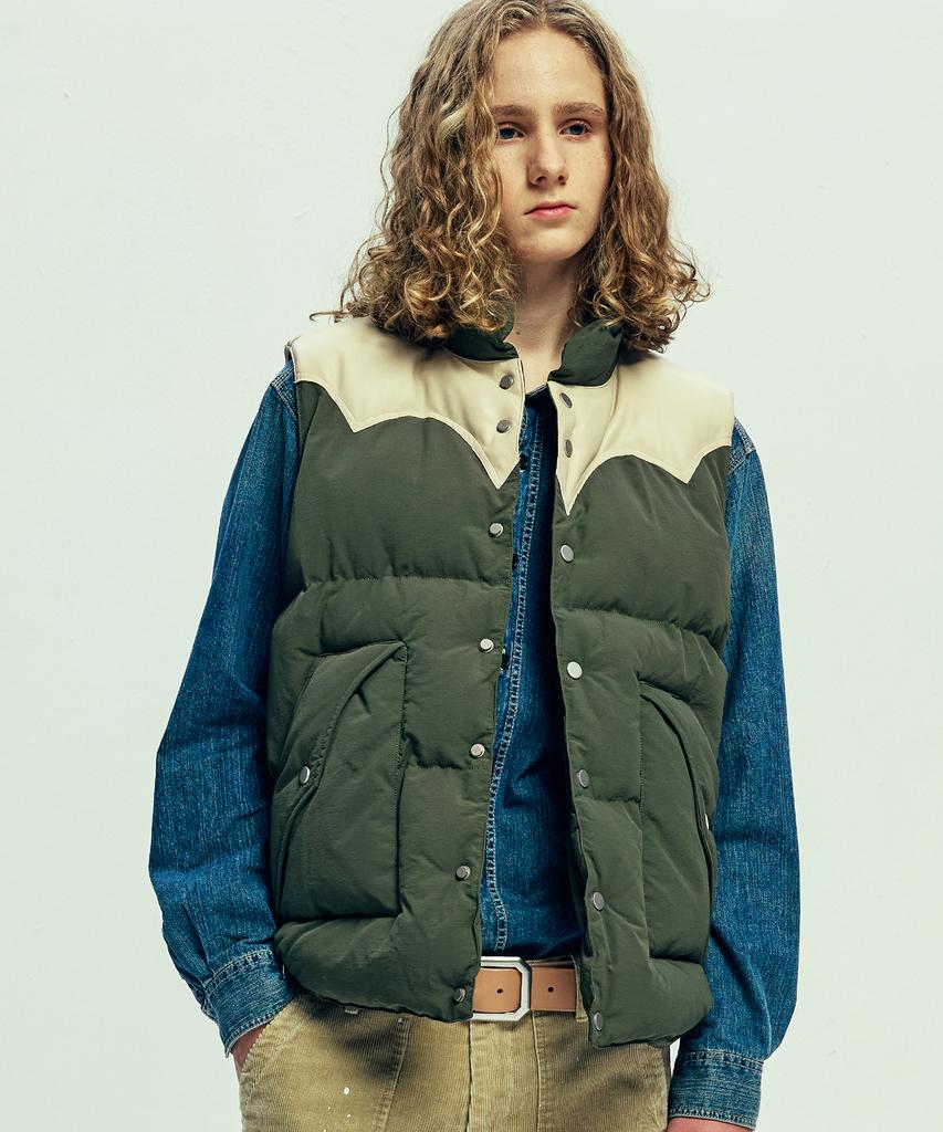 Knd 70S Wyo Padded Ski Vest Olive Khaki