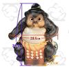 Shigaraki Ware Sumo Yokozuna Tanuki Raccoon Dog Pottery Figurine JAPAN FS