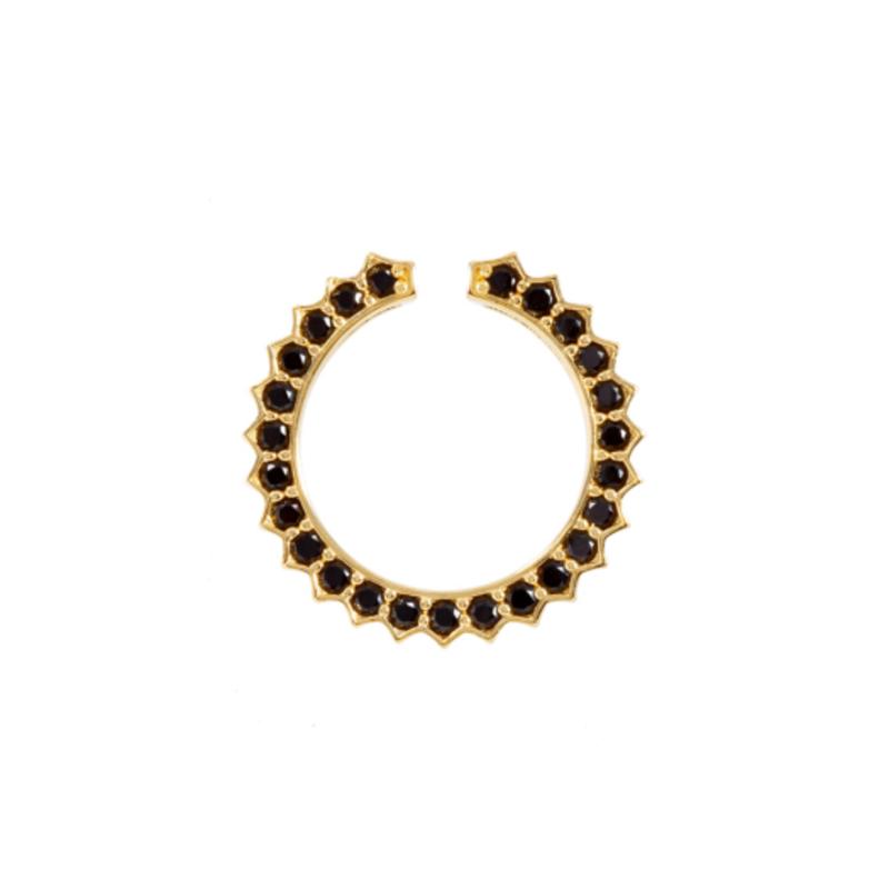 

J.Gracelet Solar Circle Black Ring ( S925 ) Gold_Large