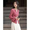 Elegant V-Neck Pleated Slim-Fit Long Sleeve T-Shirt