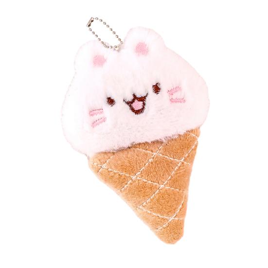 

Keychain Pendant Soft Fluffy Ice Cream Shape Charm Key Chain Multi-Functional Key светло-розовый