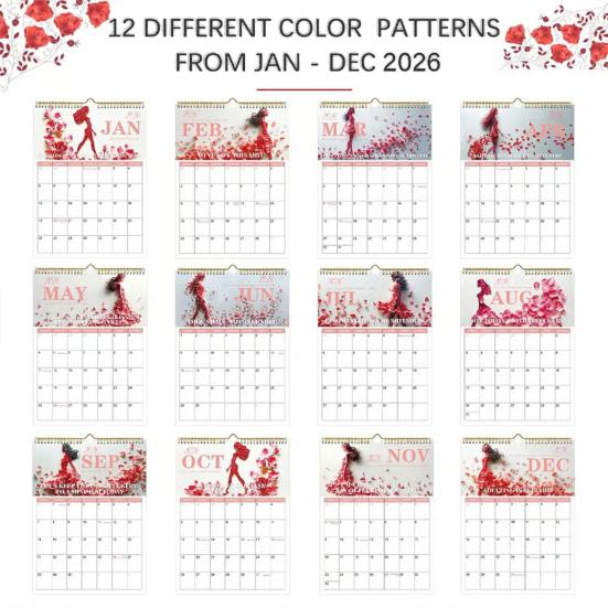 2026 Duvar Takvimi Güzel Zarif Hanımlar için Mizah Duvar Asılı Aylık Takvim Cesur Alıntılarla Kadınlar, Arkadaşlar, İş Arkadaşları için Komik Şaka Hediyesi