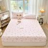 Flower Printed Fitted Bed Sheet Pink Color sabanas150x200 Single/Queen Size Mattress Protector Soft King Size Bed Sheets for Bed