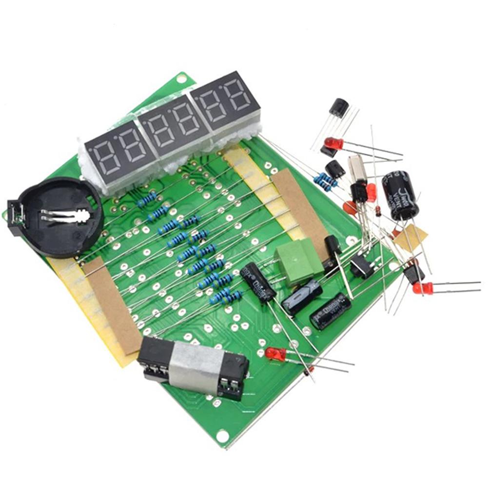 AT89C2051 Zegar Elektroniczny Wyświetlacz LED z Rurkami Cyfrowymi Zestaw DIY Moduły Elektroniczne Części i Komponenty Płytka PCB
