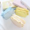 Ruffle Cosmetic Bag Multi-Color Cute Makeup Pouch Zipper Travel Portable Toiletry Organizer Bag For Women Girls
