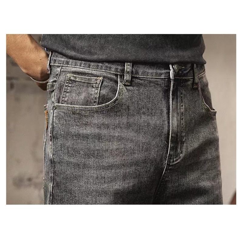 Nadměrná velikost pánské jarní a letní džíny pánské volné strečové džínové kalhoty ve stylu retro big cow plus size