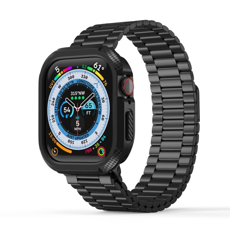 Carbon Fiber Case For Apple Watch Series 10 42mm 46mm Soft TPU Bumper Shell For iWatch S10 Shockproof Cover