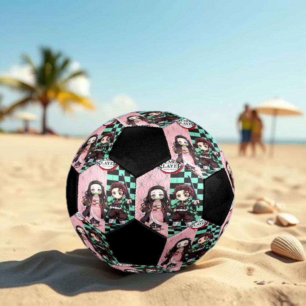 1pc Demon Slayer Soccer Ball Size 5 Indoor Soccer Ball Fashion Colorful Backyard Game - Great For Sports Fans Gift HE19