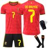 2026 Weltmeisterschaft Belgien Trikot Nr. 7 de Bruyne 9 Lukaku Doku Nein. 11 Trikotsatz Fußballtrikot
