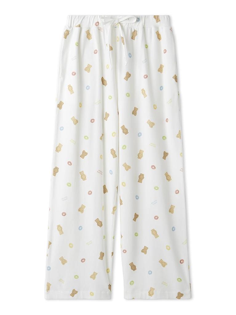 Gelato Pique Cereal Bear Print Long Pants PWCP244343 OWHT Women's