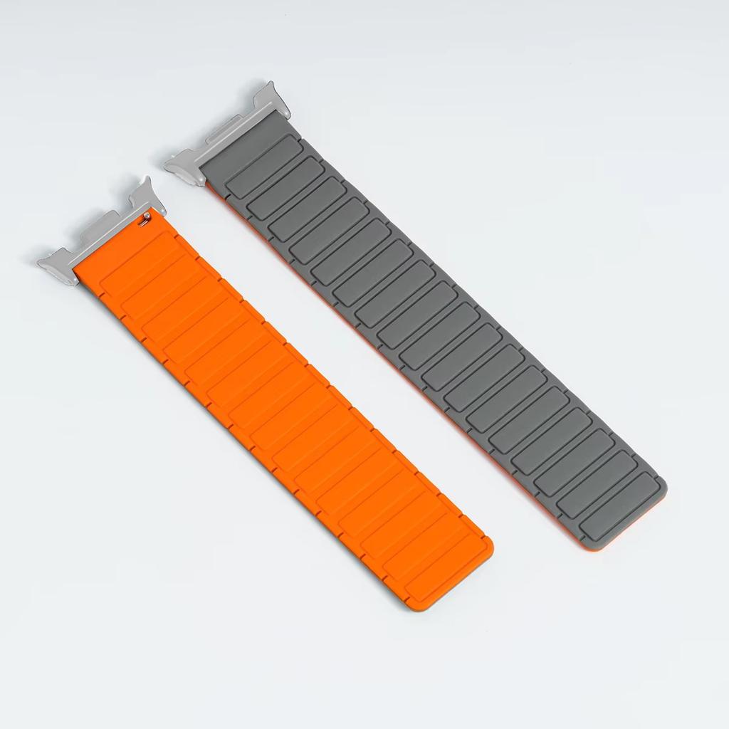 Soft Silicone Magnetic Strap for Samsung Galaxy Watch 8/8 Classic 46mm 40 44mm Sport Band for Galaxy Ultra 47mm Curved End Strap