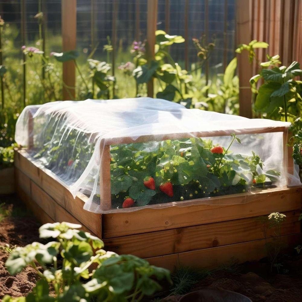 New White Mosquito Cover Pest Control Bird-proof Plant Barrier Net Cover Netting Outdoors