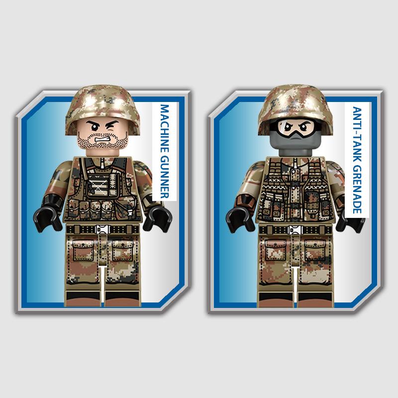 Type 86 Tracked Infantry Fighting Tank Vehicle Children 'S  Military Blocks Take Two Infantry Soldiers Boy Block Toy NO BOX