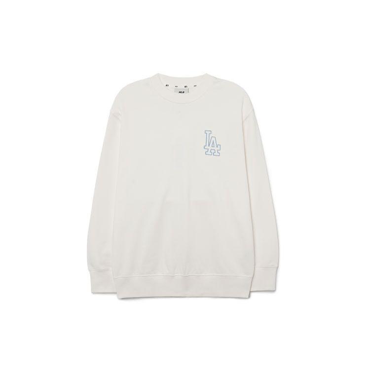 MLB Los Angeles Dodgers Back Print Crewneck Pullover Sweatshirt Unisex Sweatshirt Ivory 3AMTB0431-07IVS