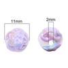 Acrylic Milk Series Small Wool Flower Ball Beads for DIY Jewelry 5 Pcs