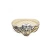 Adjustable Owl Ring With White Zircon Stone Vintage Style Unisex Plated Finger Women Men