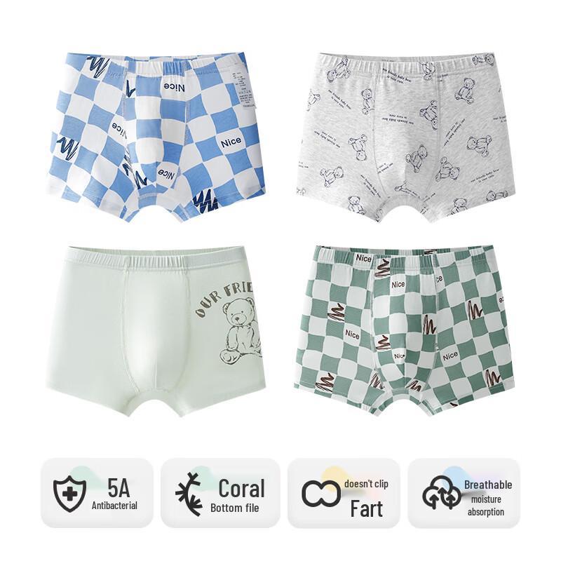 Engbolun Jungen Sommer Modal Boxershorts 4er-Pack