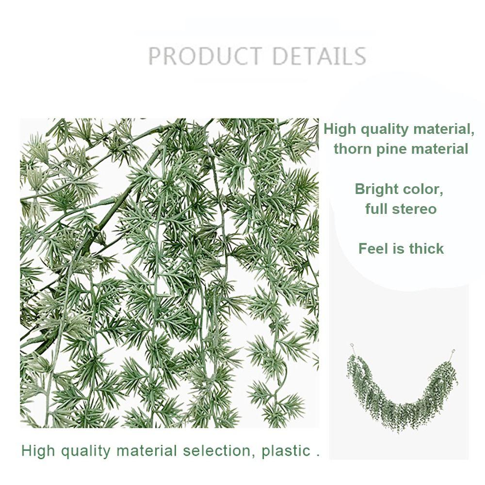 Home Decoration Artificial Green Plants Garland Wreaths Christmas Hanging Vine Pine Needle Cane