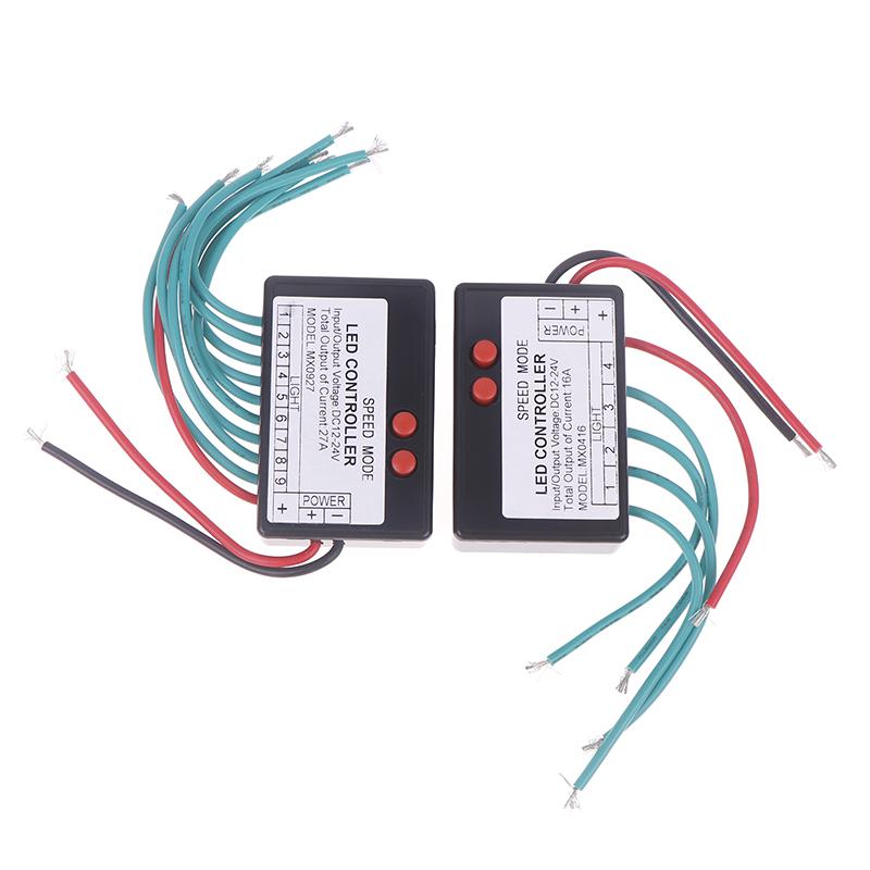 12V-24V 4CH 9CH Single Color Led Strip Light Controller Jump Water Burst Flash Horse Sign Luminous Word Exposed Light Box Switch