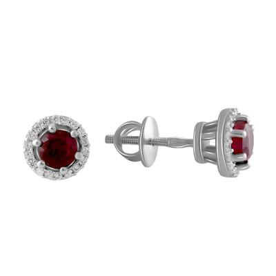 Kolczyki srebrne z rubinem naturalnym 1,946ct (1966747)