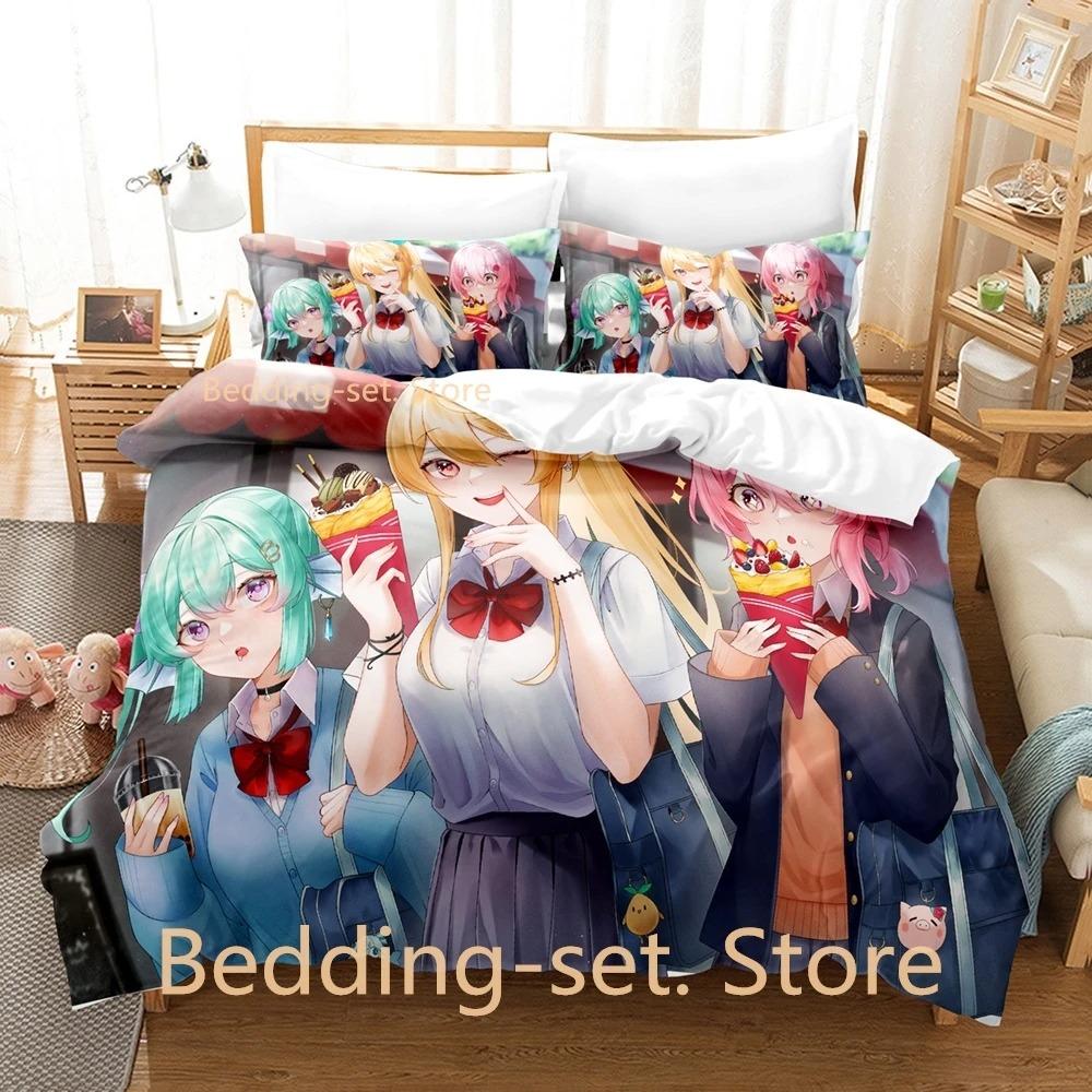Pomu Rainpuff Anime Bedding Set Single Twin Full Queen King Size Duvet Cover Bed Sheet Set for Adult Kid Bedroom