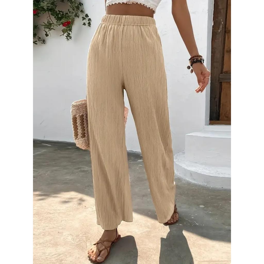 Neue Damen Casual Weitbein Hosen Bequeme Gerade Geschnittene Lange Hosen Dünn Sle Herbstkollektion