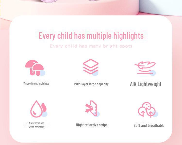 Kids' Cute Mushroom Kindergarten Backpack - Mini Diving Material Bag for Boys & Girls