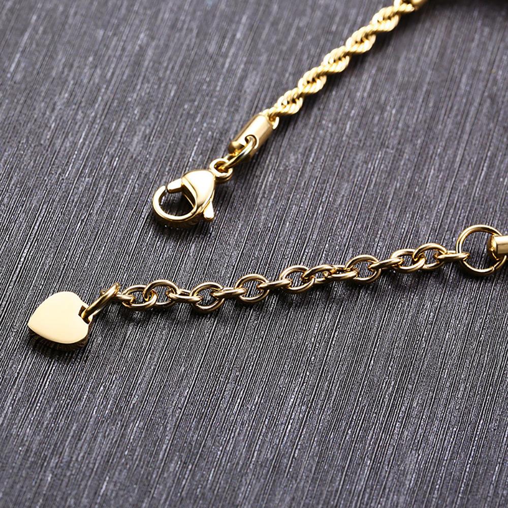 VQYSKO Personalized Gift Name Identity Bracelet Braided Bracelet for Men Women Always Believe Yourself Graduation Custom Gift