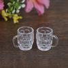 2Pcs 1:12 Dollhouse Mini Resin Wine Glass Simulation Drink Cup Model Toys